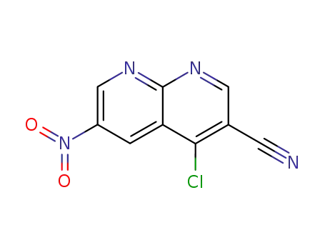 Molecular Structure of 305370-84-7 (4-chloro-6-nitro-1,8-naphthyridine-3-carbonitrile)