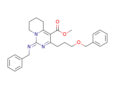 Molecular Structure of 1207721-51-4 ((E)-methyl-1-(benzylimino)-3-(3-(benzyloxy)propyl)-5,6,7,8-tetrahydro-1H-pyrido[1,2-c]pyrimidine-4-carboxylate)