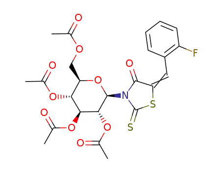 N-(2,3,4,6-tetra-O-acetyl-β-D-glucopyranosyl)-5-(2-fluorophenylmethylene)-2-thioxo-4-thiazolidinone