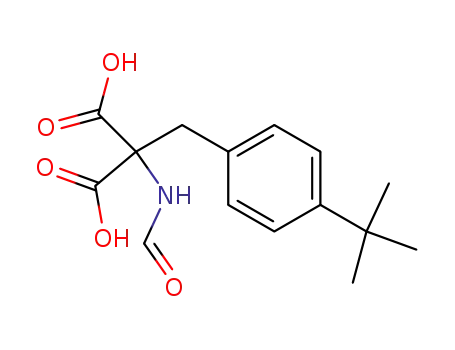 Molecular Structure of 871326-79-3 ((4-tert-butyl-benzyl)-formamidomalonic acid)