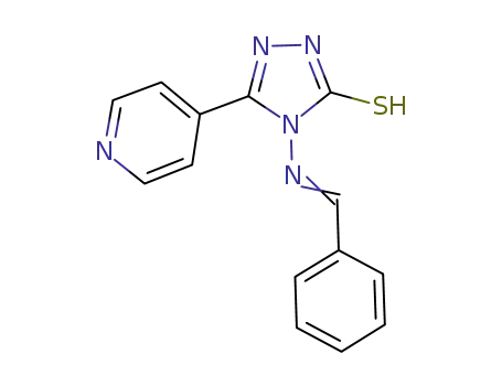 Molecular Structure of 133846-97-6 (3H-1,2,4-Triazole-3-thione,
2,4-dihydro-4-[(phenylmethylene)amino]-5-(4-pyridinyl)-)
