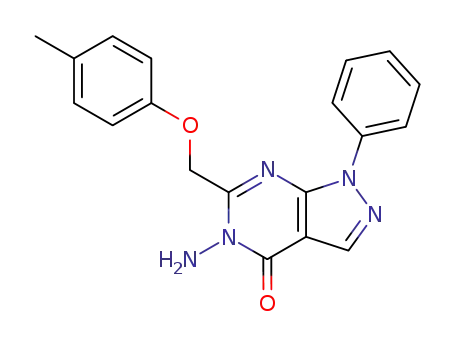 4H-Pyrazolo[3,4-d]pyrimidin-4-one,
5-amino-1,5-dihydro-6-[(4-methylphenoxy)methyl]-1-phenyl-