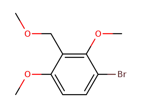 Molecular Structure of 586392-17-8 (Benzene, 1-bromo-2,4-dimethoxy-3-(methoxymethyl)-)