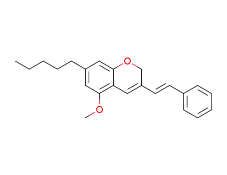 (E)-5-methoxy-7-pentyl-3-styryl-2H-chromene