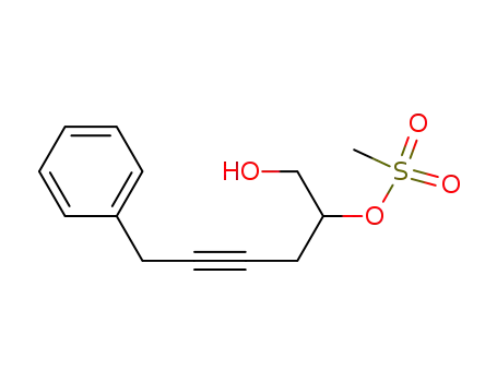 methanesulfonic acid 1-hydroxymethyl-5-phenyl-pent-3-ynyl ester