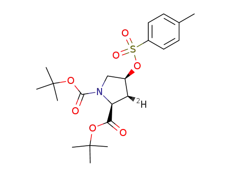 tert-butyl (2S,3S,4S)-[3-<sup>2</sup>H<sub>1</sub>]-N-tert-butoxycarbonyl-4-O-para-toluenesulfonyloxyprolinate
