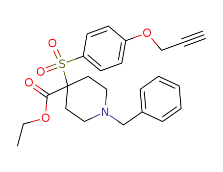 1-benzyl-4-(4-prop-2-ynyloxy-benzenesulfonyl)-piperidine-4-carboxylic acid ethyl ester