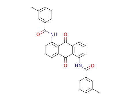 Molecular Structure of 75311-87-4 (1,5-bis-<i>m</i>-toluoylamino-anthraquinone)