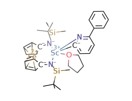 Sc(fc[NSi(t)BuMe<sub>2</sub>]2)(2-phenylpyridine(-1H))(THF)