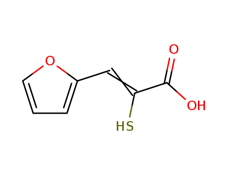 Molecular Structure of 55927-33-8 (2-mercapto-3-furan-2-ylpropenoic acid)