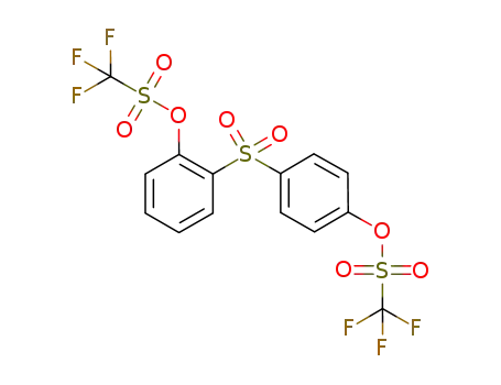 Molecular Structure of 1228364-92-8 (2,4'-bis(trifluoromethylsulfonyloxy)diphenylsulfone)