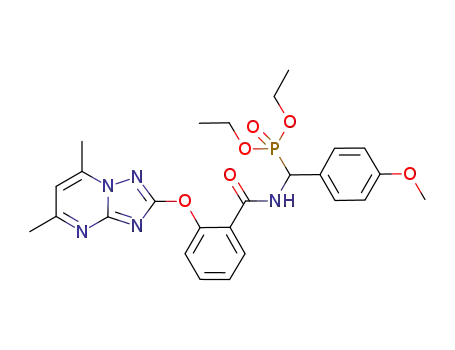 O,O-diethyl N-[2-(5,7-dimethyl-[1,2,4]triazolo[1,5-a]pyrimidin-2-yloxy)benzoxyl]-1-amino-1-(4-methoxyphenyl)methyl phosphonate