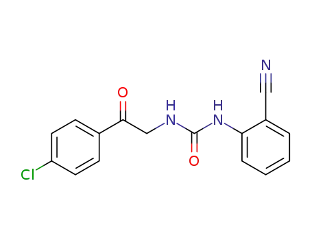 Molecular Structure of 603069-37-0 (Urea, N-[2-(4-chlorophenyl)-2-oxoethyl]-N'-(2-cyanophenyl)-)