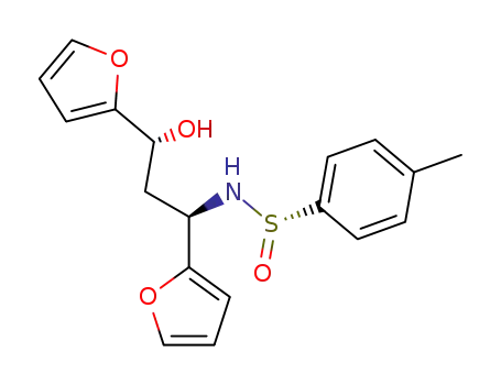 4-Methyl-benzenesulfinic acid ((1R,3R)-1,3-di-furan-2-yl-3-hydroxy-propyl)-amide