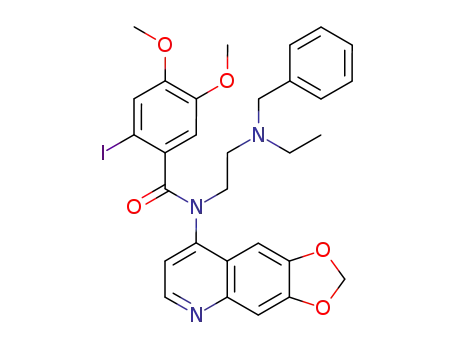 Benzamide,
N-1,3-dioxolo[4,5-g]quinolin-8-yl-N-[2-[ethyl(phenylmethyl)amino]ethyl]-2
-iodo-4,5-dimethoxy-