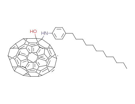 Molecular Structure of 1092060-75-7 (1-(4-dodecylanilino)-2-hydroxy-1,2-dihydro[60]fullerene)