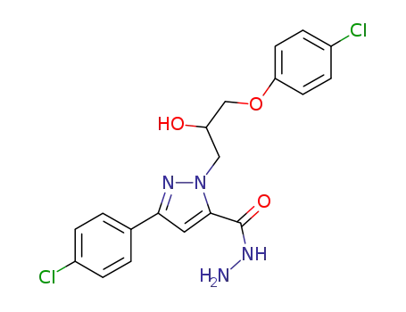 1-(3'-(4'-chlorophenoxy)-2'-hydroxypropyl)-3-(4'-chlorophenyl)-1H-pyrazole-5-carbohydrazide