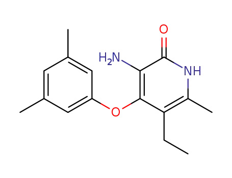 2(1H)-Pyridinone, 3-amino-4-(3,5-dimethylphenoxy)-5-ethyl-6-methyl-