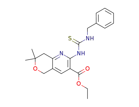 5H-Pyrano[4,3-b]pyridine-3-carboxylic acid,
7,8-dihydro-7,7-dimethyl-2-[[[(phenylmethyl)amino]thioxomethyl]amino]-,
ethyl ester