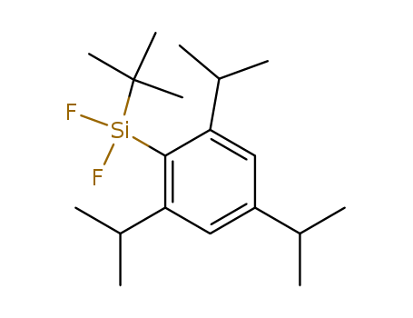 Molecular Structure of 107742-42-7 (Silane, (1,1-dimethylethyl)difluoro[2,4,6-tris(1-methylethyl)phenyl]-)