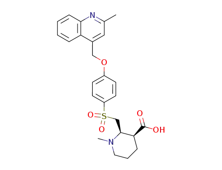 (2R,3S)-1-Methyl-2-[4-(2-methyl-quinolin-4-ylmethoxy)-benzenesulfonylmethyl]-piperidine-3-carboxylic acid