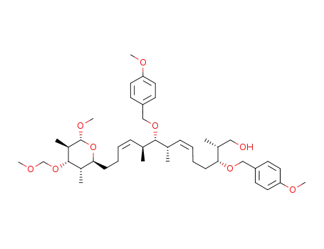 6,11-Tetradecadien-1-ol,
3,9-bis[(4-methoxyphenyl)methoxy]-2,8,10-trimethyl-14-[(2S,3S,4S,5R,
6R)-tetrahydro-6-methoxy-4-(methoxymethoxy)-3,5-dimethyl-2H-pyran-
2-yl]-, (2R,3R,6Z,8S,9R,10S,11Z)-