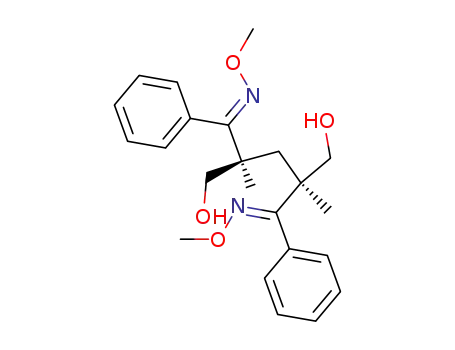 (2R,4R)-2,4-Bis-hydroxymethyl-2,4-dimethyl-1,5-diphenyl-pentane-1,5-dione bis-(O-methyl-oxime)