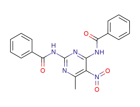 N-(4-benzoylamino-6-methyl-5-nitropyrimidin-2-yl)benzamide