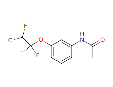 Molecular Structure of 3874-39-3 (Acetamide, N-[3-(2-chloro-1,1,2-trifluoroethoxy)phenyl]-)