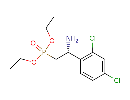 Molecular Structure of 827321-05-1 (Phosphonic acid, [(2R)-2-amino-2-(2,4-dichlorophenyl)ethyl]-, diethyl
ester)