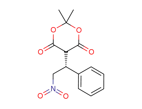 Molecular Structure of 834917-37-2 (1,3-Dioxane-4,6-dione, 2,2-dimethyl-5-[(1R)-2-nitro-1-phenylethyl]-)