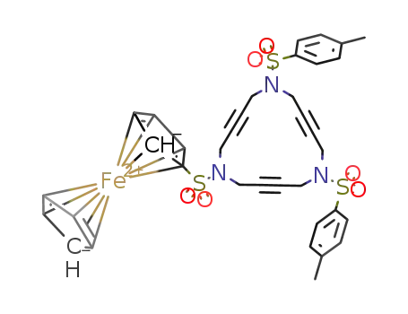 Molecular Structure of 700868-23-1 (6,11-bis[(4-methylphenyl)sulfonyl]-1-ferrocenylsulfonyl-1,6,11-triazaciclopentadeca-3,8,13-triyne)