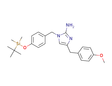 1-[4-(tertbutyldimethylsilyloxy)benzyl]-4-(4-methoxybenzyl)-1H-imidazol-2-ylamine