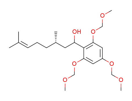 Molecular Structure of 680184-80-9 (Benzenemethanol,
a-[(2S)-2,6-dimethyl-5-heptenyl]-2,4,6-tris(methoxymethoxy)-)