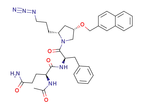 (S)-2-acetamido-N<sub>1</sub>-((R)-1-((2R,4S)-2-(3-azidopropyl)-4-(naphthalen-2-ylmethoxy)pyrrolidin-1-yl)-1-oxo-3-phenylpropan-2-yl)pentanediamide