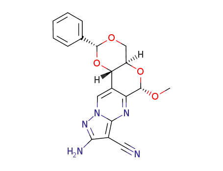 (2R,4aR,6S,12bS)-9-amino-4a,12b-dihydro-6-methoxy-2-phenyl-4H,6H-[1,3]dioxino[4'5':5,6]pyrano[3,4-d]pyrazolo[1,5-a]pyrimidine-8-carbonitrile