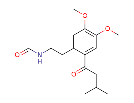 Molecular Structure of 894419-47-7 (N-{2-[4,5-dimethoxy-2-(3-methylbutyryl)phenyl]ethyl}formamide)