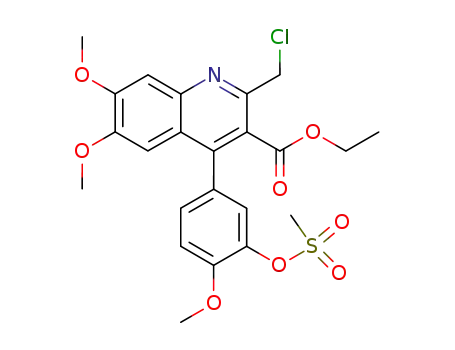 ethyl 2-chloromethyl-4-(3-mesyloxy-4-methoxyphenyl)-6,7-dimethoxyquinoline-3-carboxylate