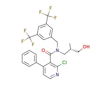 3-Pyridinecarboxamide,
N-[[3,5-bis(trifluoromethyl)phenyl]methyl]-2-chloro-N-[(2S)-3-hydroxy-2-
methylpropyl]-4-phenyl-