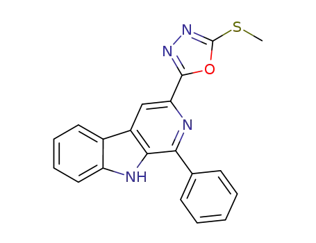 1-phenyl-3-(2-methylthio-1,3,4-oxadiazol-5-yl) β-carboline