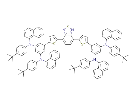 5-{5-[4-(5-{3,5-bis[N-(4-tert-butylphenyl)-N-(naphthalen-1-yl)amino]phenyl}thiophen-2-yl)benzo[c][1,2,5]thiadiazol-7-yl]thiophen-2-yl}-N<sub>1</sub>,N<sub>3</sub>-bis(4-tert-butylphenyl)-N<sub>1</sub>,N<sub>3</sub>-bis(naphthalen-1-yl)benzene-1,3-diamine