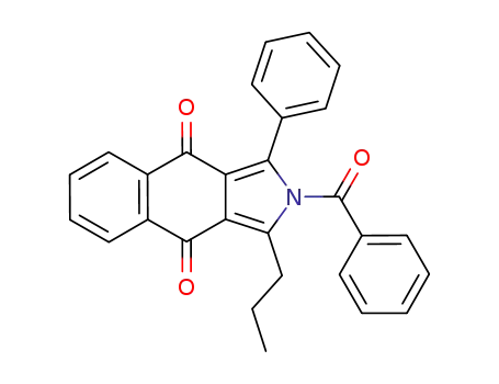Molecular Structure of 1239889-88-3 (2-benzoyl-3-phehyl-1-propylbenzo[f]isoindole-4,9-dione)
