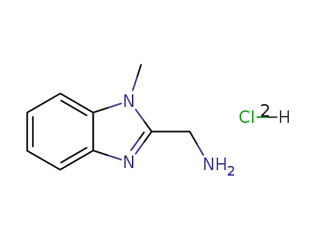 Molecular Structure of 53332-79-9 ((1-METHYL-1H-BENZIMIDAZOL-2-YL)METHYLAMINE DIHYDROCHLORIDE)