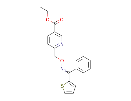 3-Pyridinecarboxylic acid,
6-[[[(phenyl-2-thienylmethylene)amino]oxy]methyl]-, ethyl ester