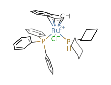 RuCl(η<sup>5</sup>-indenyl)(PHCy<sub>2</sub>)(PPh<sub>3</sub>)