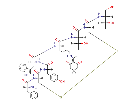 Molecular Structure of 541549-63-7 (Lys<sup>5</sup>(Dde)-Tyr<sup>3</sup>-octreotide)