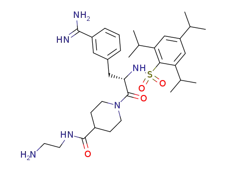 1-[(S)-3-(3-Carbamimidoyl-phenyl)-2-(2,4,6-triisopropyl-benzenesulfonylamino)-propionyl]-piperidine-4-carboxylic acid (2-amino-ethyl)-amide