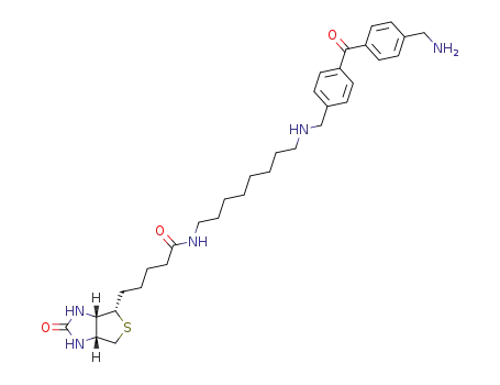5-((3aR,6S,6aS)-2-Oxo-hexahydro-thieno[3,4-d]imidazol-6-yl)-pentanoic acid {8-[4-(4-aminomethyl-benzoyl)-benzylamino]-octyl}-amide