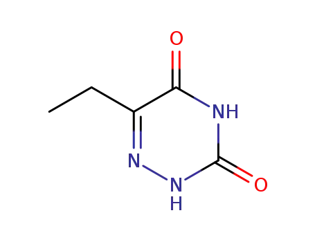 Molecular Structure of 19213-65-1 (1,2,4-Triazine-3,5(2H,4H)-dione, 6-ethyl-)