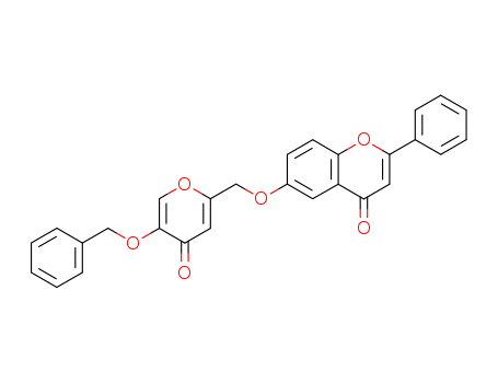 4H-1-Benzopyran-4-one,  6-[[4-oxo-5-(phenylmethoxy)-4H-pyran-2-yl]methoxy]-2-phenyl-